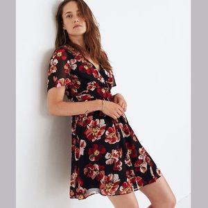 MADEWELL Tulip-Sleeve Dress in French Rose
